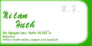 milan huth business card
